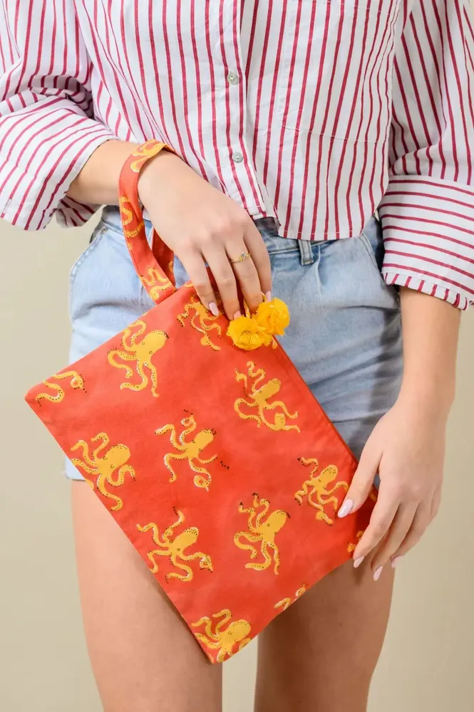 Sacs et cabas - Red Octopus Wristlet Bag - KORES ACCESSORIES