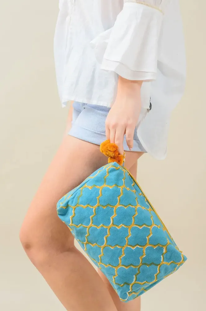 Bags and totes - Blue & Gold Toiletry Bag - KORES ACCESSORIES