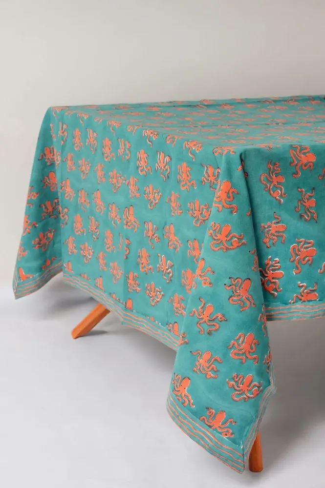 Homewear - Blue Octopus Tablecloth - KORES ACCESSORIES