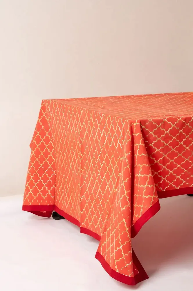 Homewear - Red & Gold Tablecloth - KORES ACCESSORIES