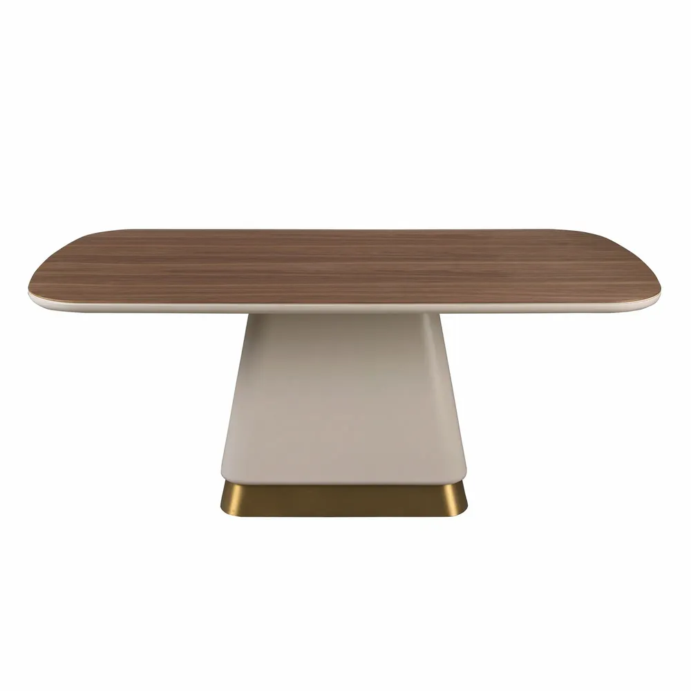 Dining Tables - Rectangular dining table in walnut and beige wood - ANGEL CERDÁ