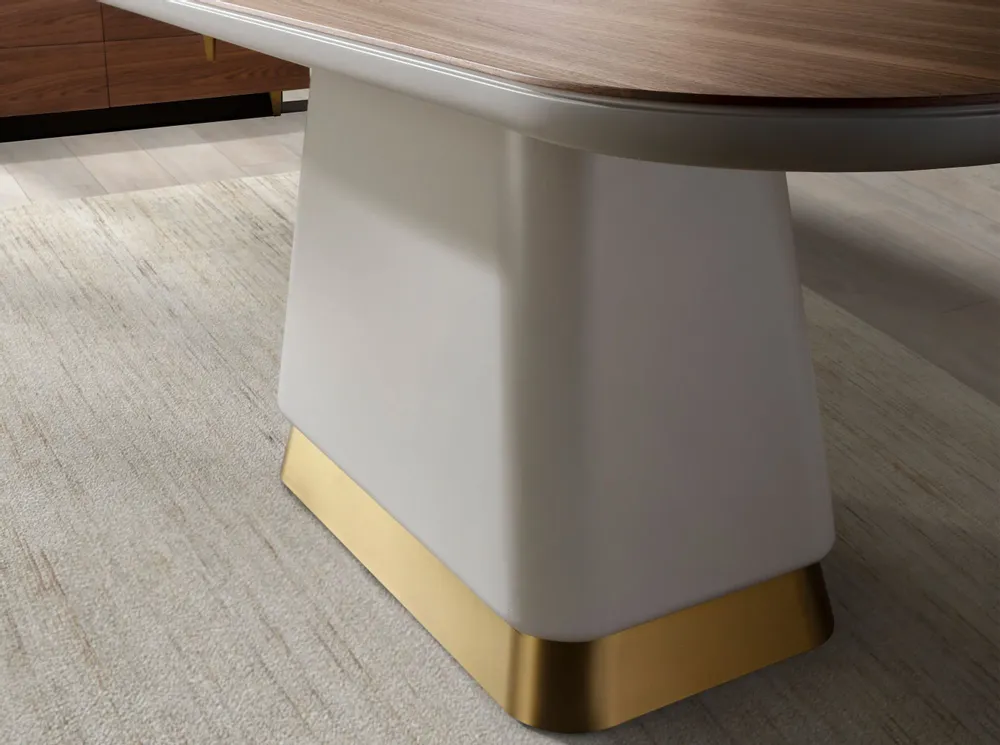 Dining Tables - Rectangular dining table in walnut and beige wood - ANGEL CERDÁ