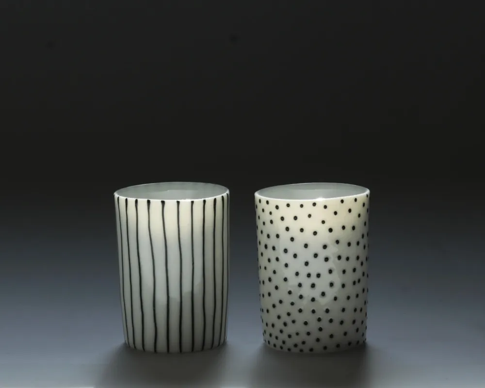 Tasses et mugs - Tasse XS noir&blanc - KAOLIN