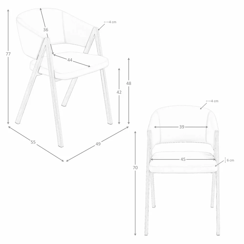 Chaises - Chaise en vison similicuir - ANGEL CERDÁ