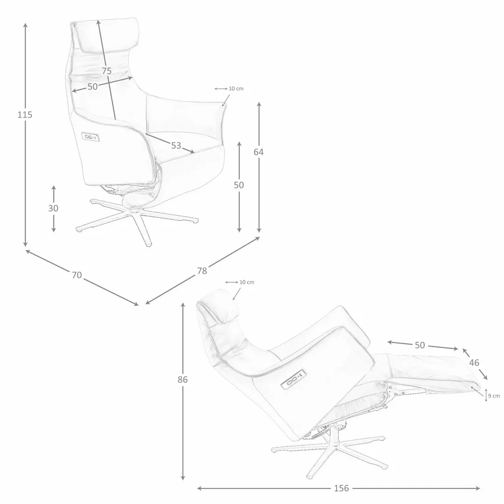 Chaises longues - Fauteuil pivotant en cuir brun - ANGEL CERDÁ
