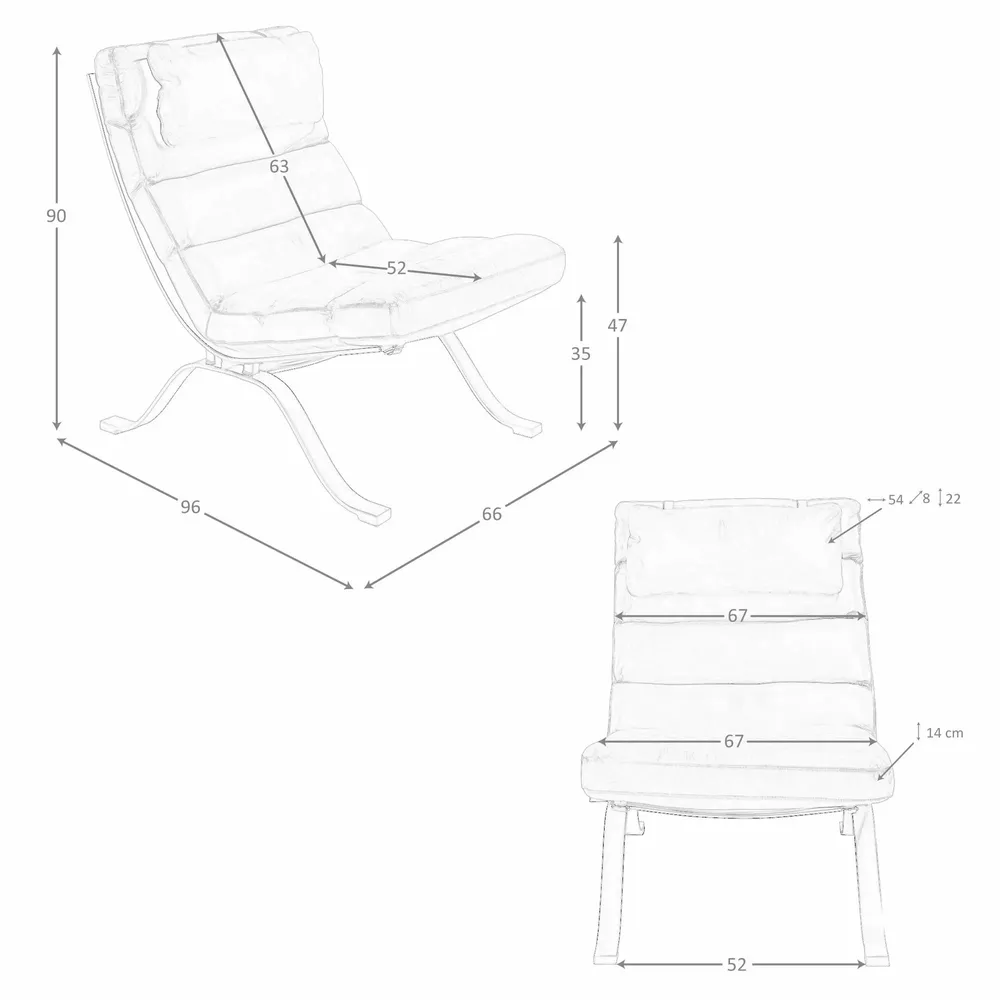 Chaises longues - Fauteuil en cuir brun foncé - ANGEL CERDÁ