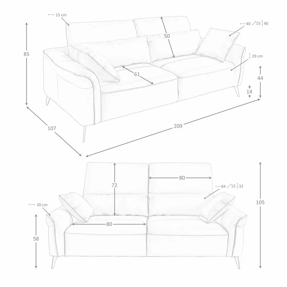 Sofas - 3 seater sofa brown leather - ANGEL CERDÁ