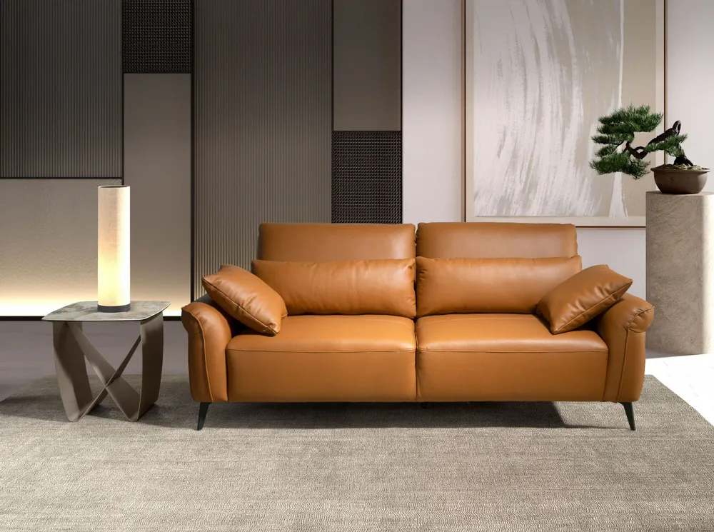 Sofas - 2 seater sofa brown leather - ANGEL CERDÁ