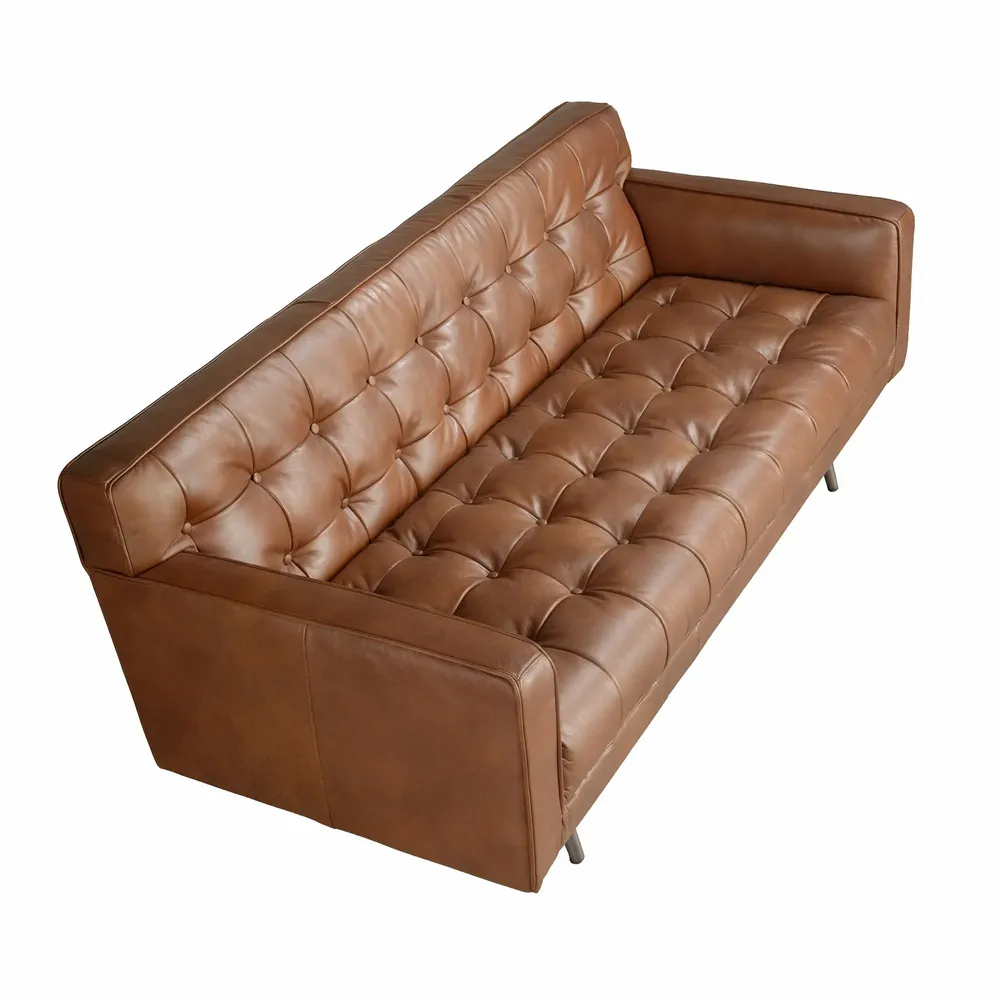 Sofas - Chester 2 seater sofa in dark brown leather - ANGEL CERDÁ