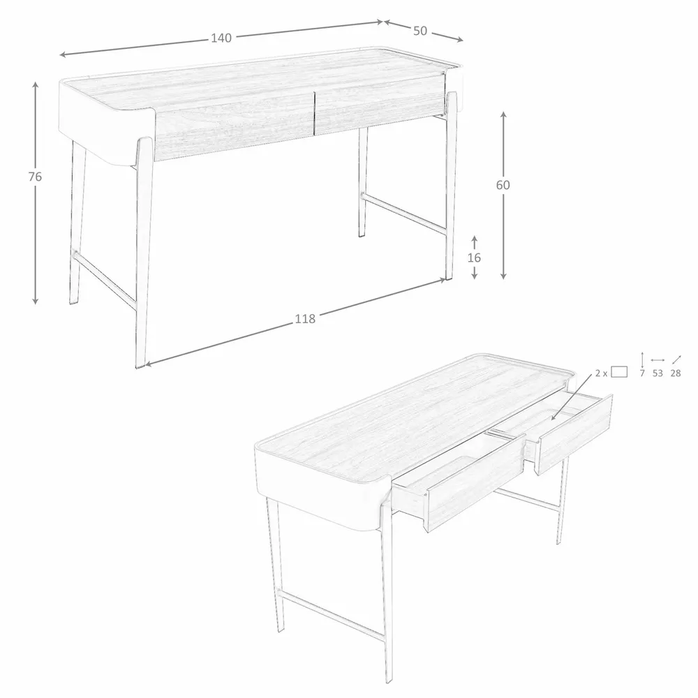 Desks - Desk in walnut, beige and golden polished steel - ANGEL CERDÁ