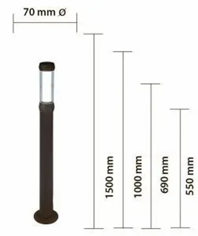 Lampadaires extérieurs - Borne lumineuse ONLINE 70 (55 cm). Lampe d'extérieur durable et unique - KRILADESIGN SRL