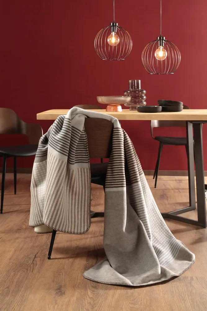 Throw blankets - Throw Maze Stone - BIEDERLACK