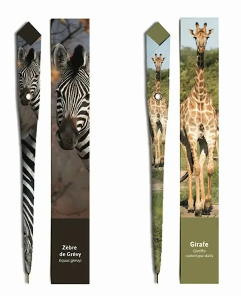 Stylos, feutres et crayons - 48 Stylos en papier - COLLECTION ANIMAUX 2 - PLUME DE PAPIER