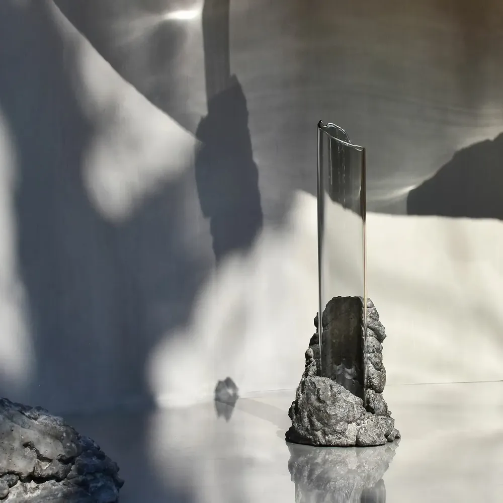 Vases - CATHARSIS, Sculptural Statement Small vase in Ash Black - COKI