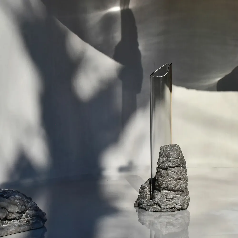 Vases - CATHARSIS, Sculptural Statement Small vase in Ash Black - COKI