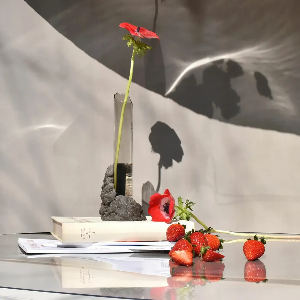 Vases - CATHARSIS, Sculptural Statement Small vase in Ash Black - COKI