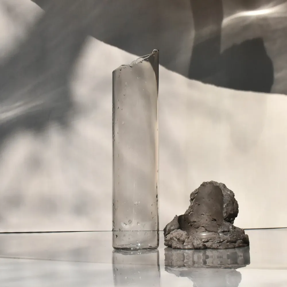 Vases - CATHARSIS  Sculptural statement vase, in glass and stone - COKI