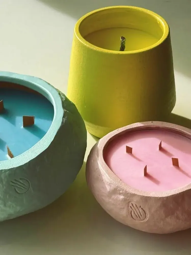 Candles - Coloured raw - OSCAR LUXURY CANDLES