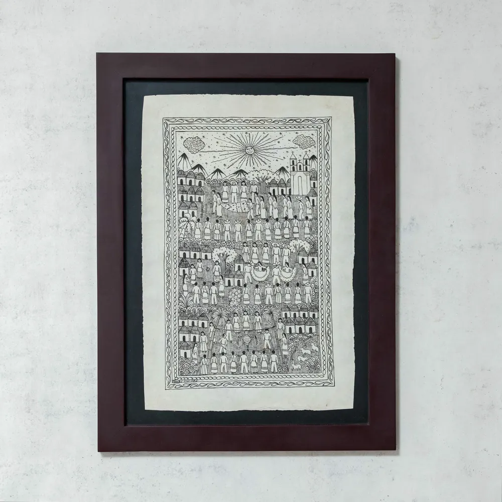 Tableaux - Peinture Amate « Célébration » de Tomas Ramirez - HUAKAL