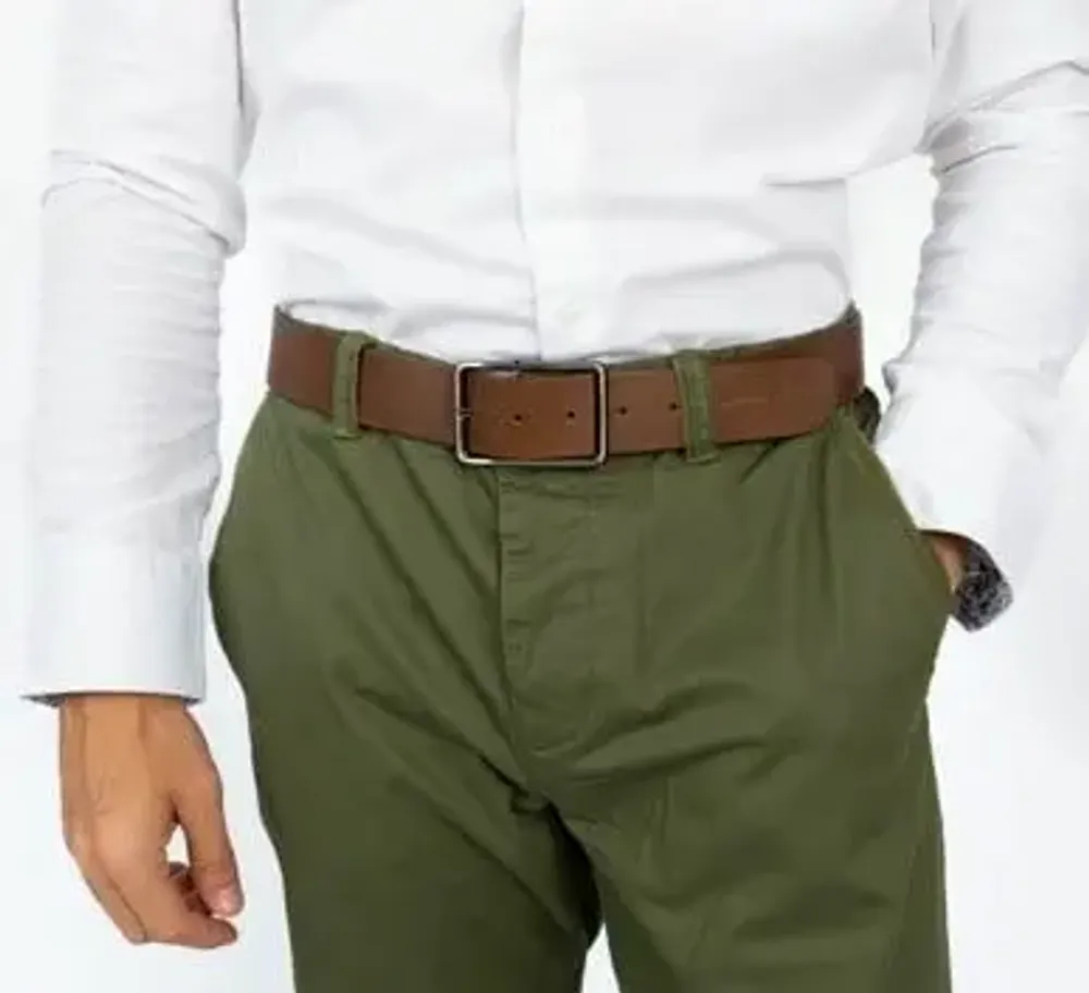 Leather goods - OTELLO taupe leather belt - MONSIEUR CHARLI