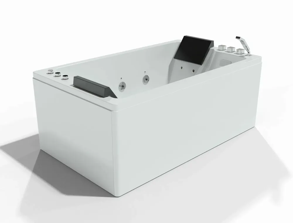 Bathtubs - Whirlpool Bathtub BRAVA DUO Jets 2 People L. 170 x W. 100cm, SPALINA - SPALINA