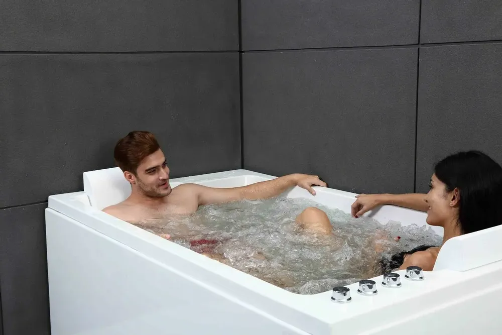 Bathtubs - Whirlpool Bathtub BRAVA DUO Jets 2 People L. 170 x W. 100cm, SPALINA - SPALINA