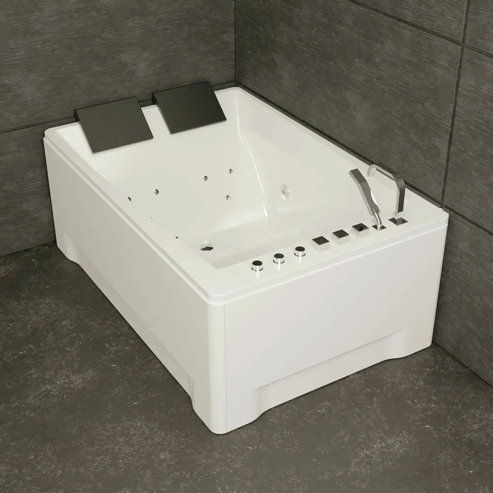 Bathtubs - Whirlpool Bathtub TONSAY DUO Jets 2 People L. 180 x W. 120 cm, SPALINA - SPALINA