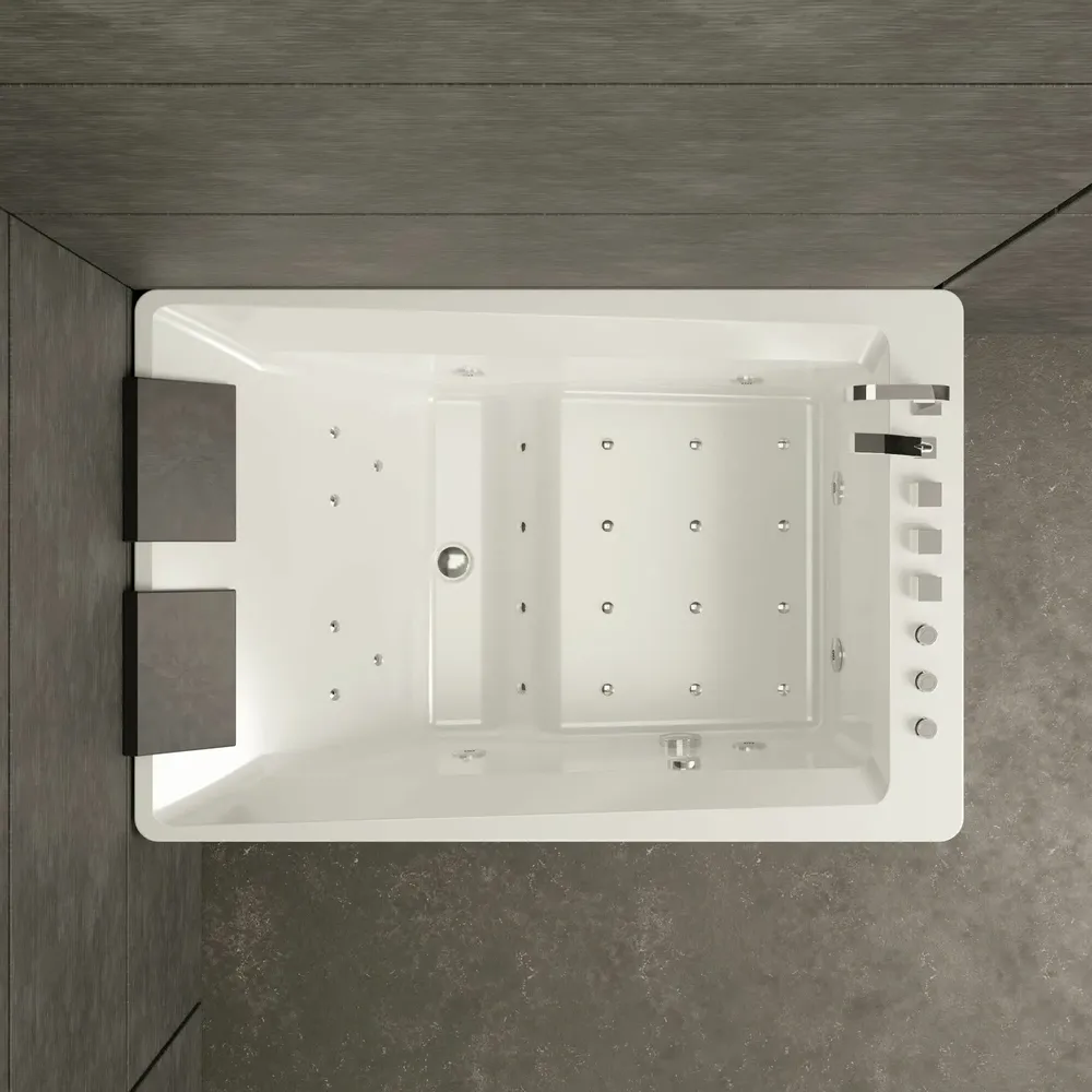 Bathtubs - Whirlpool Bathtub TONSAY DUO Jets 2 People L. 180 x W. 120 cm, SPALINA - SPALINA