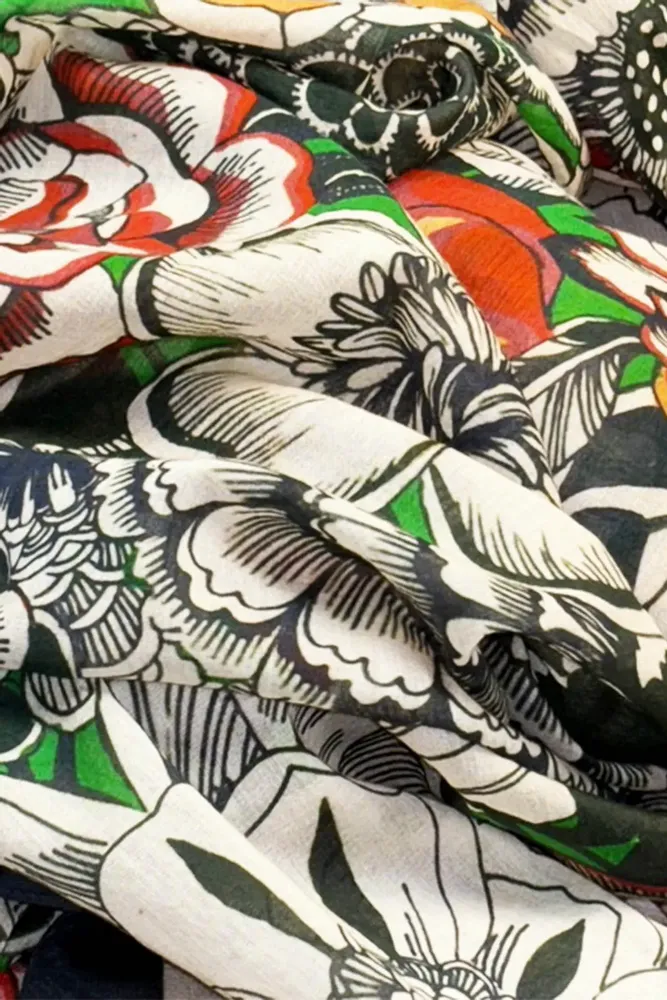 Foulards et écharpes - Chèche en coton GENZO orange - MONSIEUR CHARLI