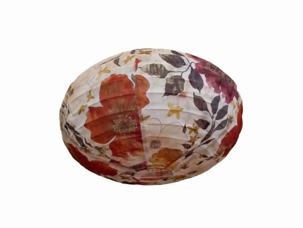 Suspensions - SUSPENSION EN TISSU - Collection Sienna Terra - Sienna Terra, Oval 80 - JOLI JOUR PARIS