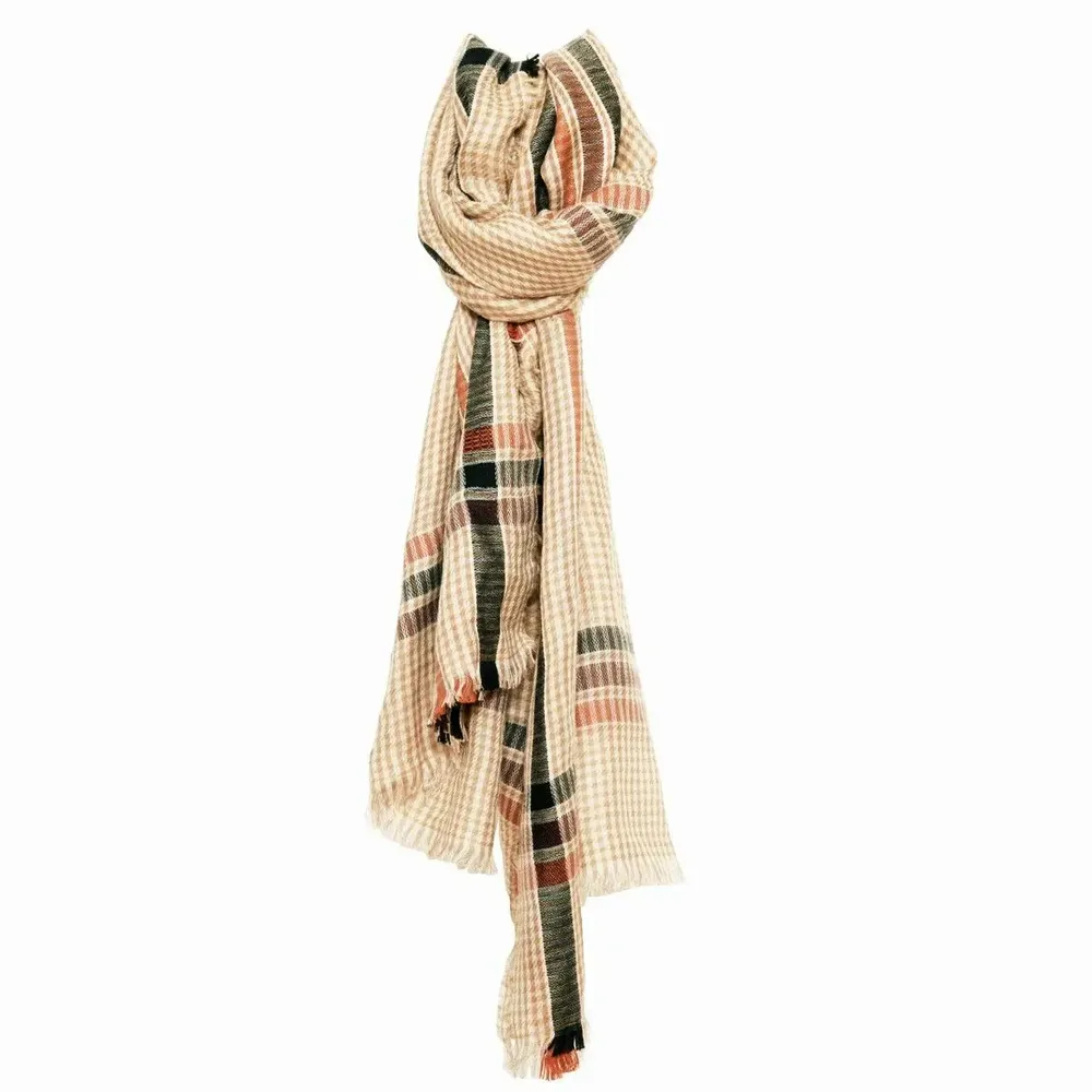Foulards et écharpes - Chèche en laine LEANIC crème - MONSIEUR CHARLI