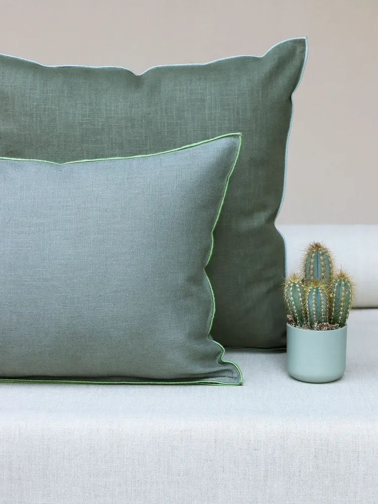 Couettes et oreillers - Housse de coussin en lin | CORDONCINO - GIARDINO SEGRETO