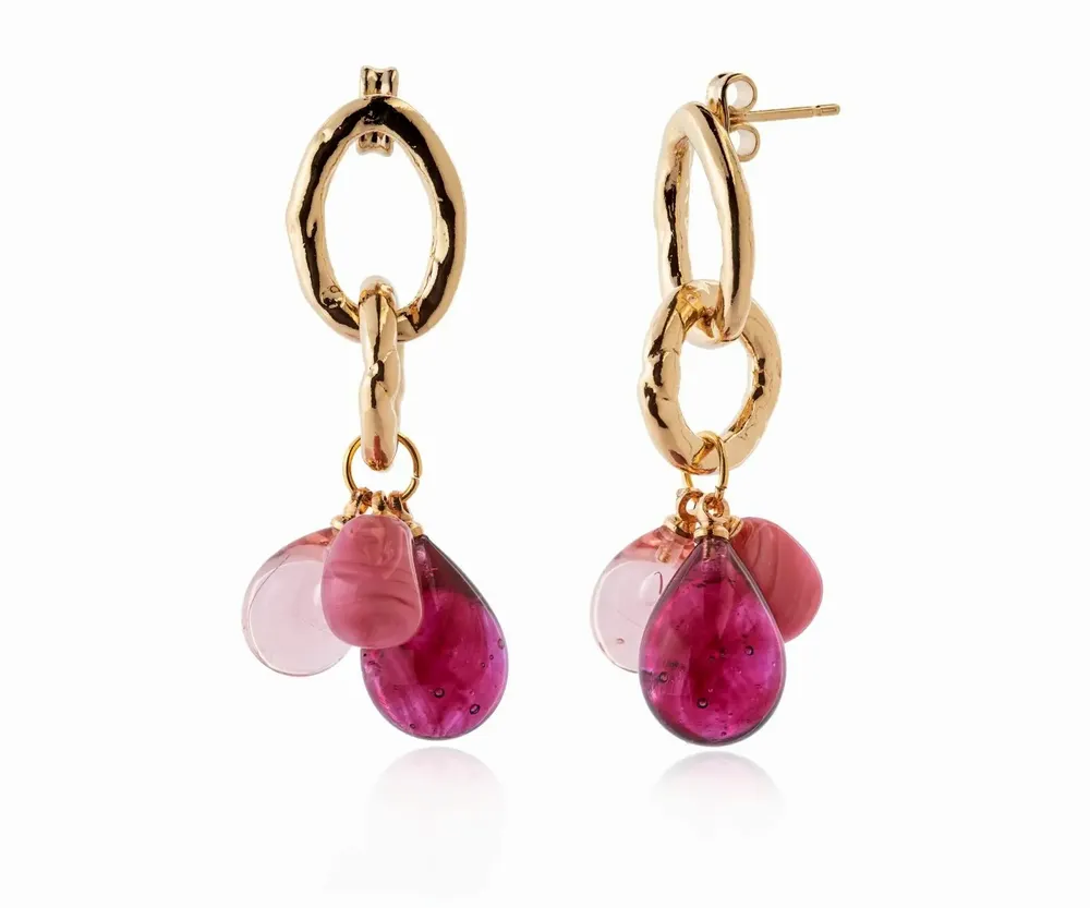Jewelry - 22 carat gold-plated earrings and artisan Murano glass - CHAMA NAVARRO
