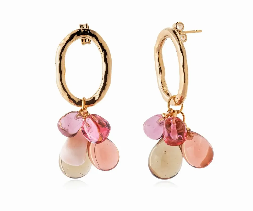 Bijoux - Boucles d'oreilles verre Murano plaqué or artisan Laleti Collection - CHAMA NAVARRO