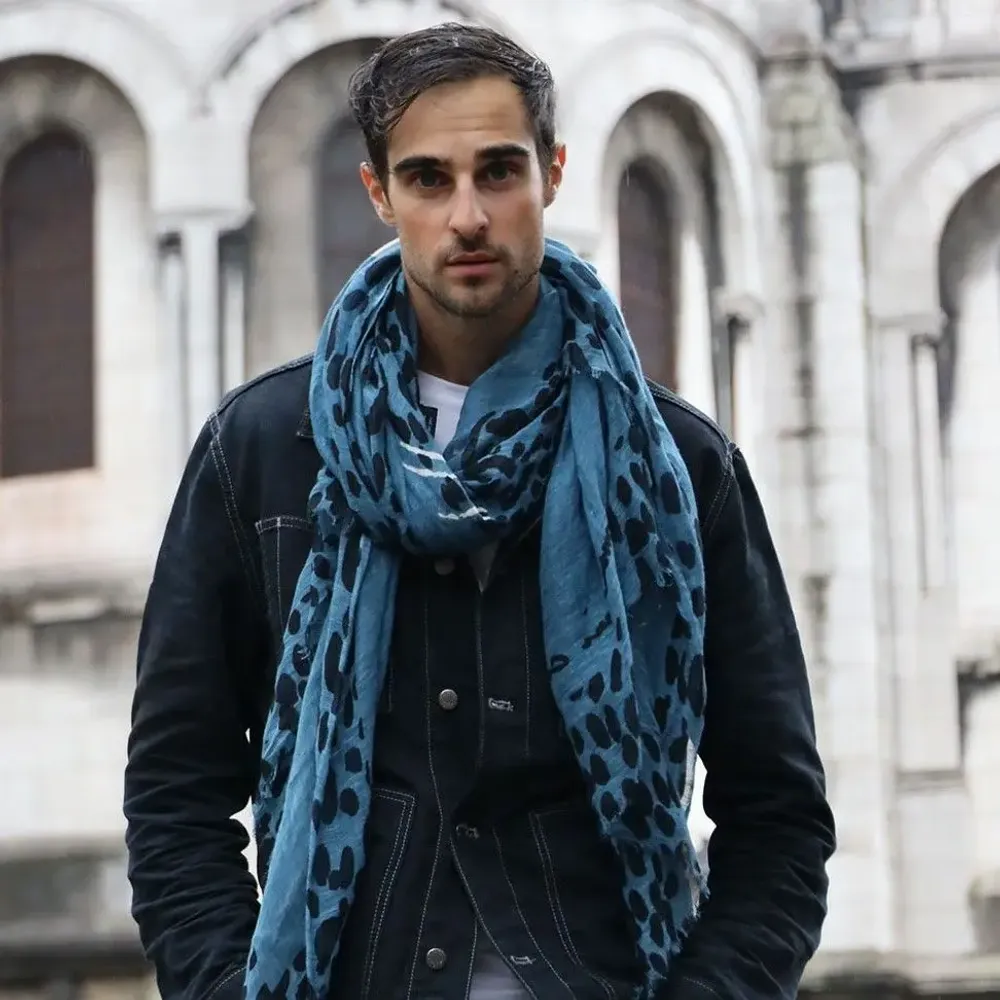Scarves - TIGRE linen scarf - MONSIEUR CHARLI