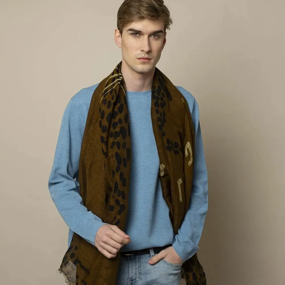 Scarves - TIGRE linen scarf - MONSIEUR CHARLI
