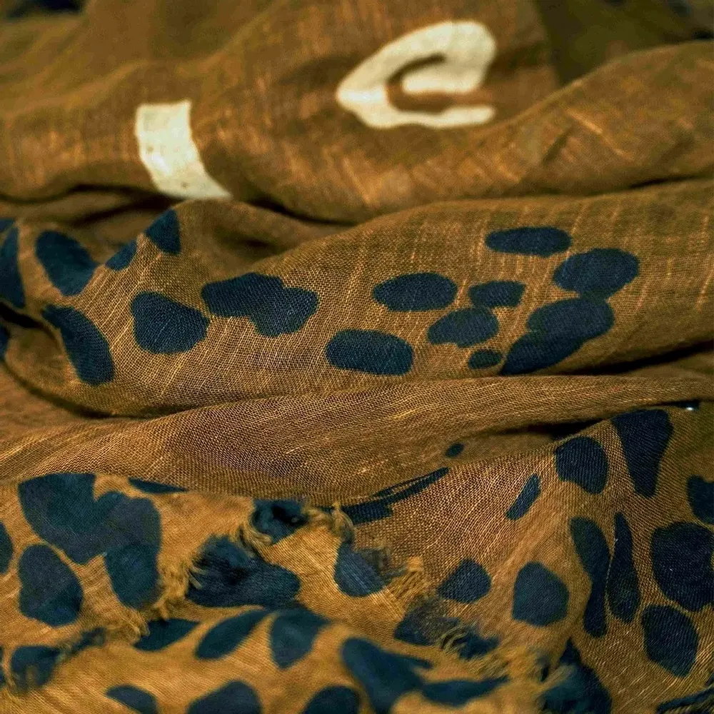 Scarves - TIGRE linen scarf - MONSIEUR CHARLI