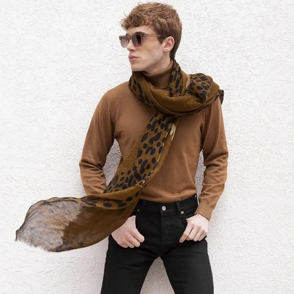 Scarves - TIGRE linen scarf - MONSIEUR CHARLI