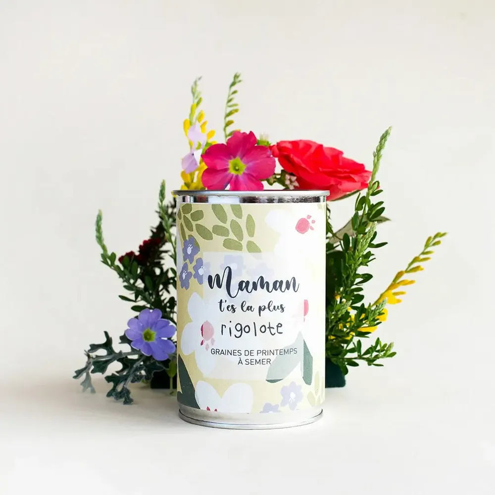 Cadeaux - Kit à semer "Maman t'es la plus Rigolote" Fabriqué en France - MAUVAISES GRAINES