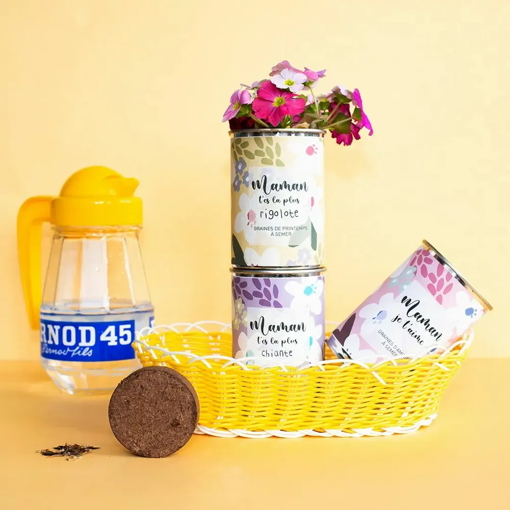 Cadeaux - Kit à semer "Maman t'es la plus Rigolote" Fabriqué en France - MAUVAISES GRAINES