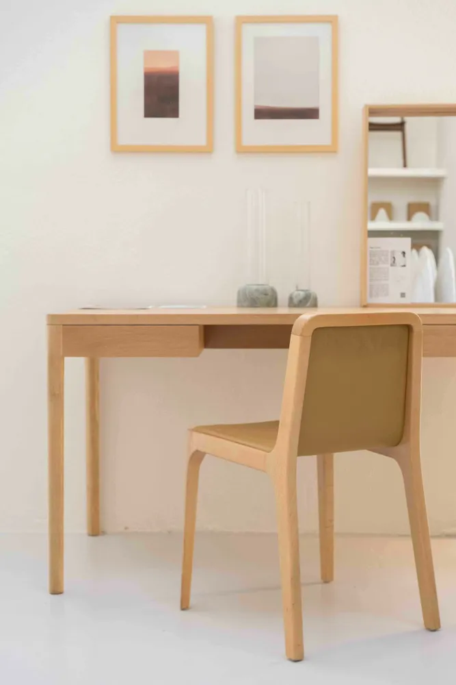 Desks - The Minimalist Modern Front Desk in Oak 120cm x 60cm oak - MOR