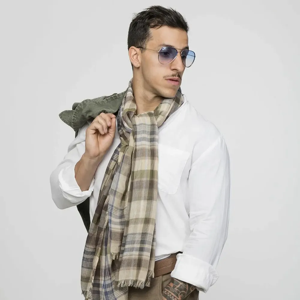 Scarves - LIVIO cotton scarf - MONSIEUR CHARLI