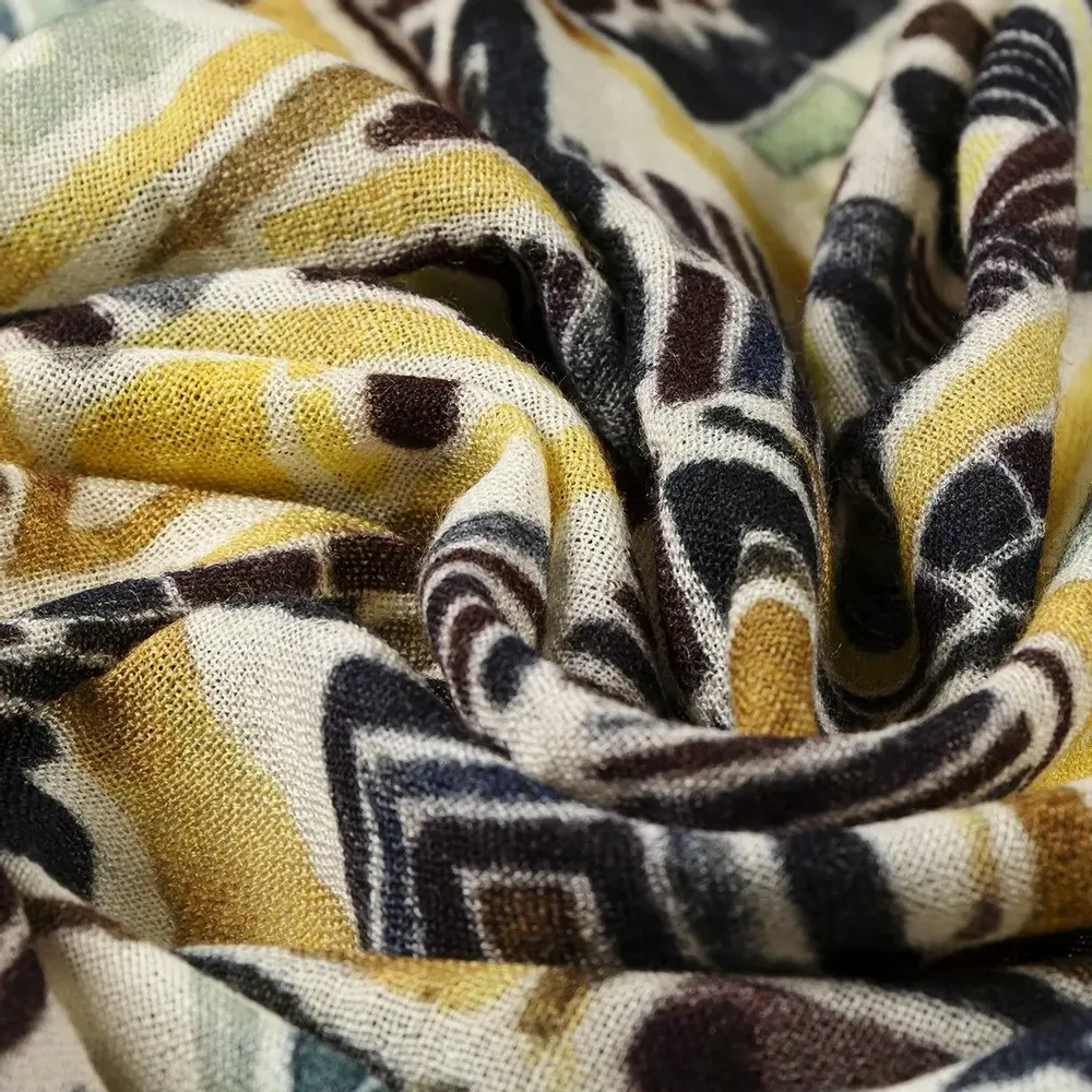 Foulards et écharpes - Chèche en laine GAETAN ocre - MONSIEUR CHARLI