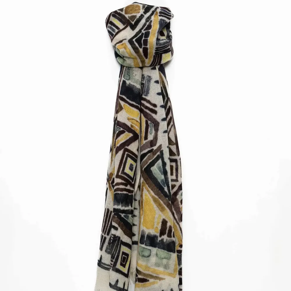 Foulards et écharpes - Chèche en laine GAETAN ocre - MONSIEUR CHARLI