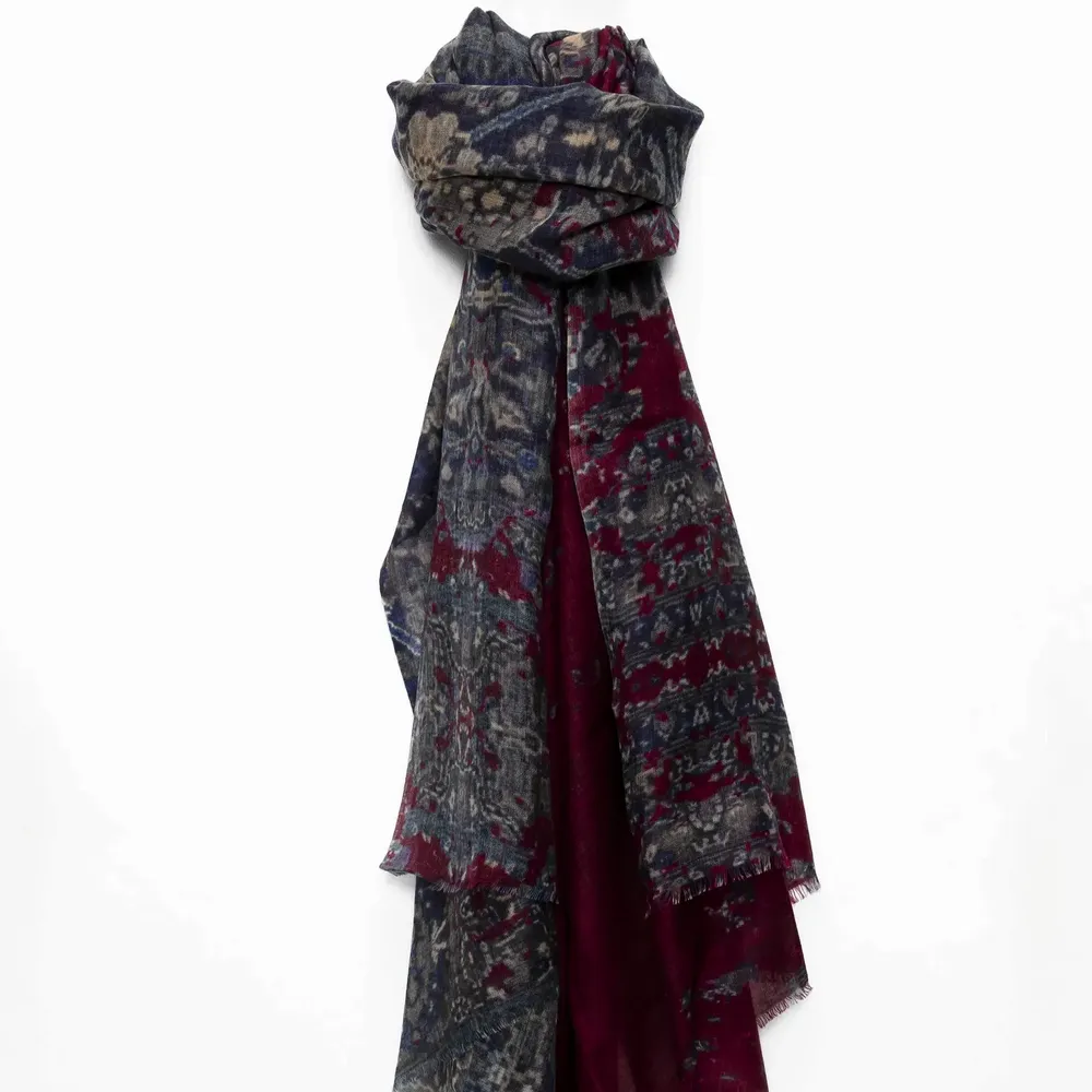 Foulards et écharpes - Chèche en laine GASTON marine - MONSIEUR CHARLI