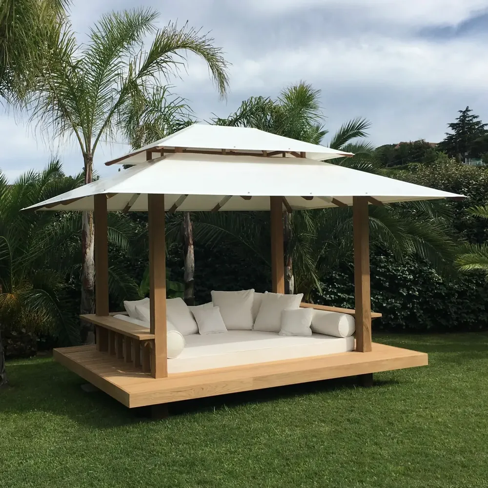 Lawn sofas - SAVANA - Gazebo, daybed, garden bed, relaxation area, shade - HONEYMOON