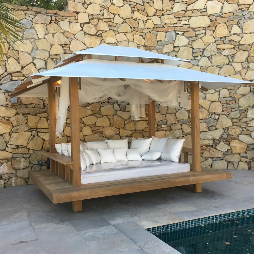 Lawn sofas - SAVANA - Gazebo, daybed, garden bed, relaxation area, shade - HONEYMOON