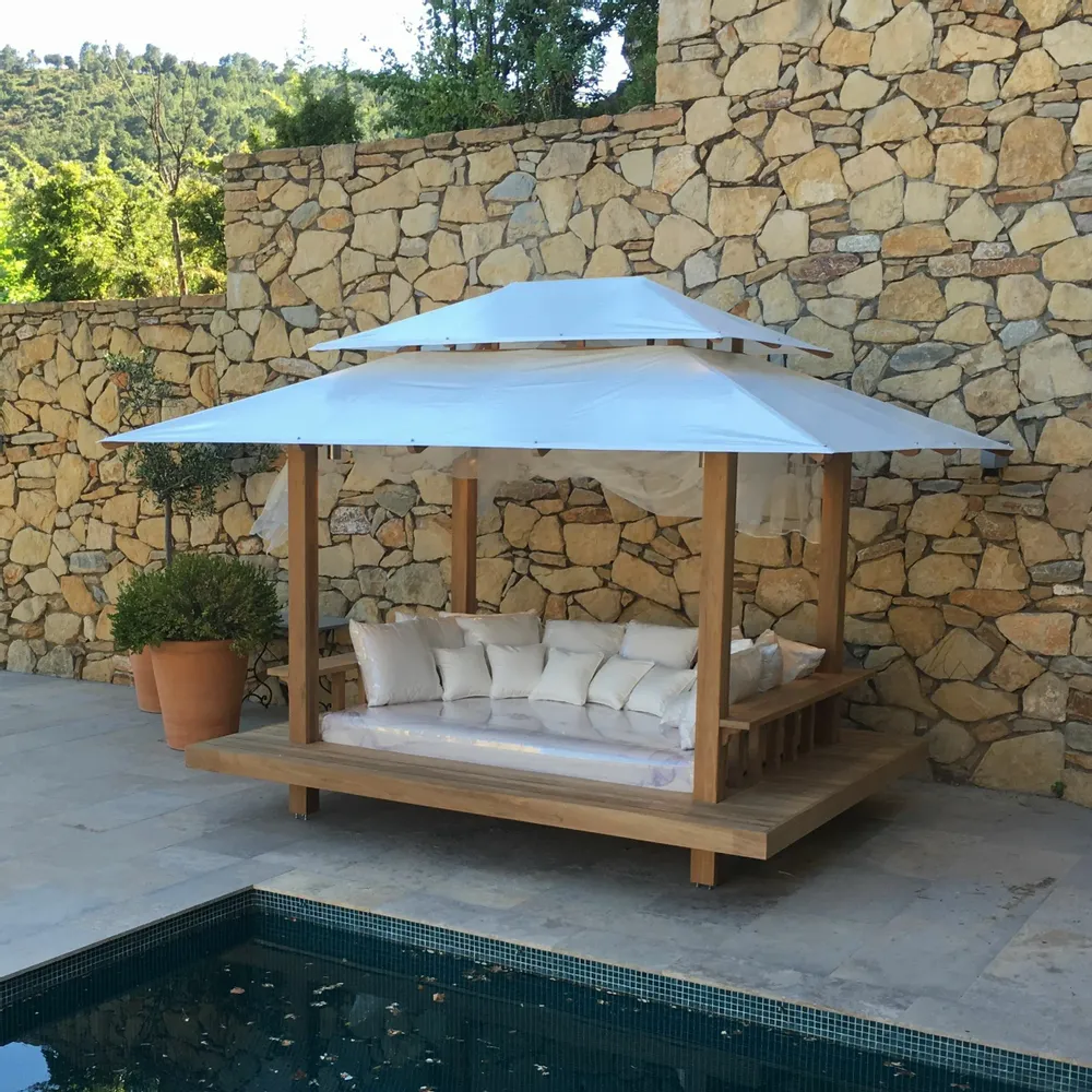 Lawn sofas - SAVANA - Gazebo, daybed, garden bed, relaxation area, shade - HONEYMOON
