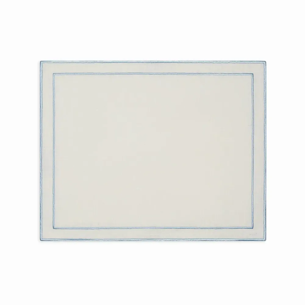 Placemats - Placemat - Evergreen | White on white linen - set of 2 - BLANK SPACE AMSTERDAM