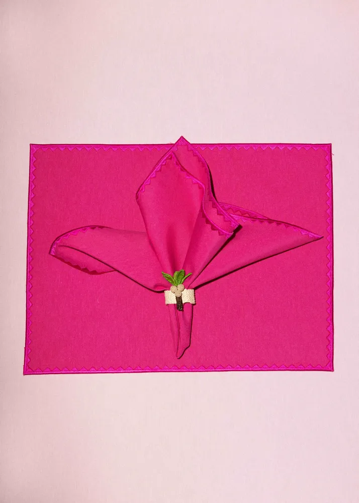 Placemats - Ziggy Placemat | Pink on Pink - Set of 2 - BLANK SPACE AMSTERDAM